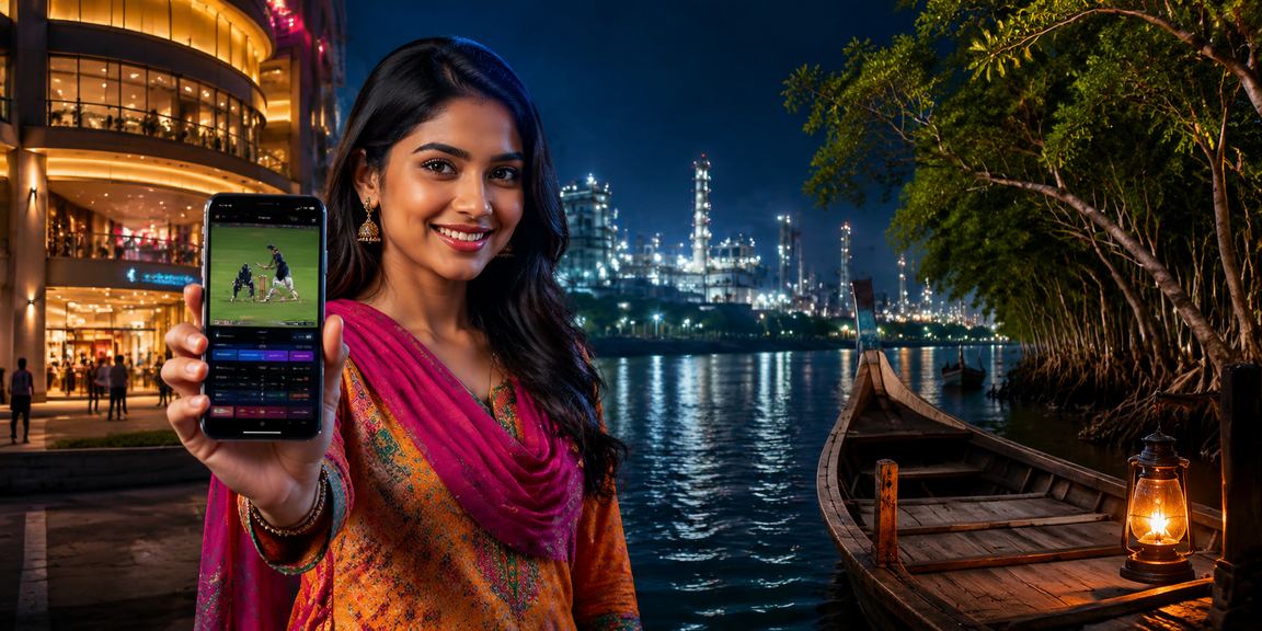 সুন্দরবন এলাকায় ক্যাসিনো অ্যাপ ব্যবহার করছেন একজন বাংলাদেশি মডেল